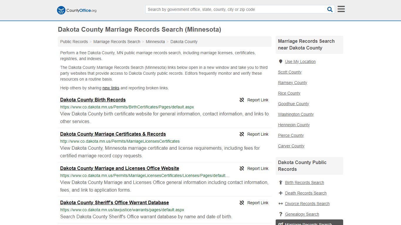 Marriage Records Search - Dakota County, MN (Marriage Licenses ...